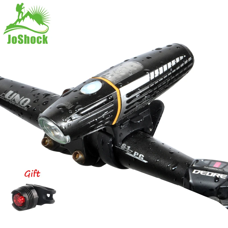 Joshock Biciclete Lumina Impermeabil USB Reîncărcabilă Electro-Optic de Detectare Smart LED 2200mAh MTB Fața Lampa Far Lanterna