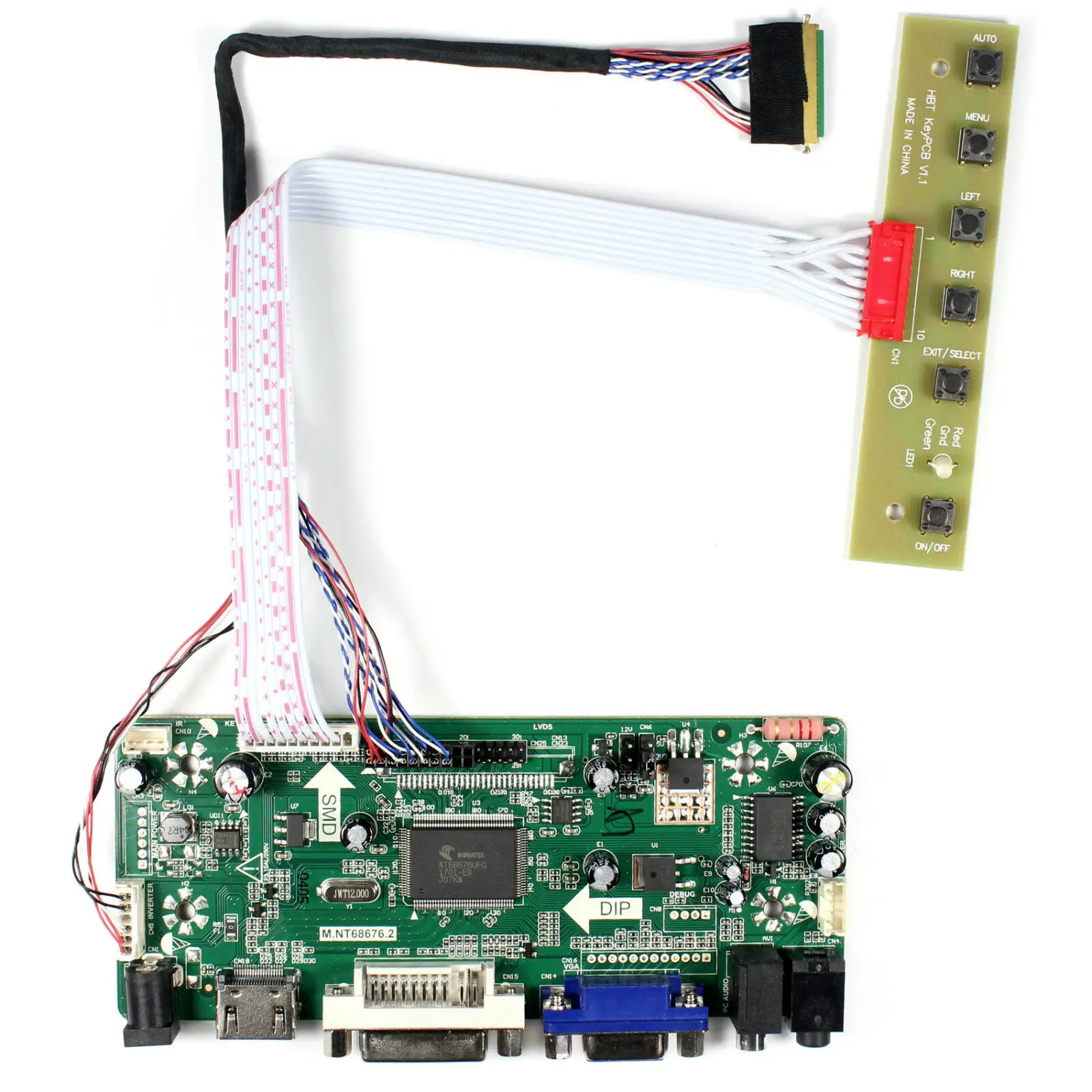M. NT68676 Driver Bord Kit pentru B173RW01 V3 B173RW01 V4 B173RW01 V5 HDMI+DVI+VGA LCD ecran cu LED-uri Controler de Bord
