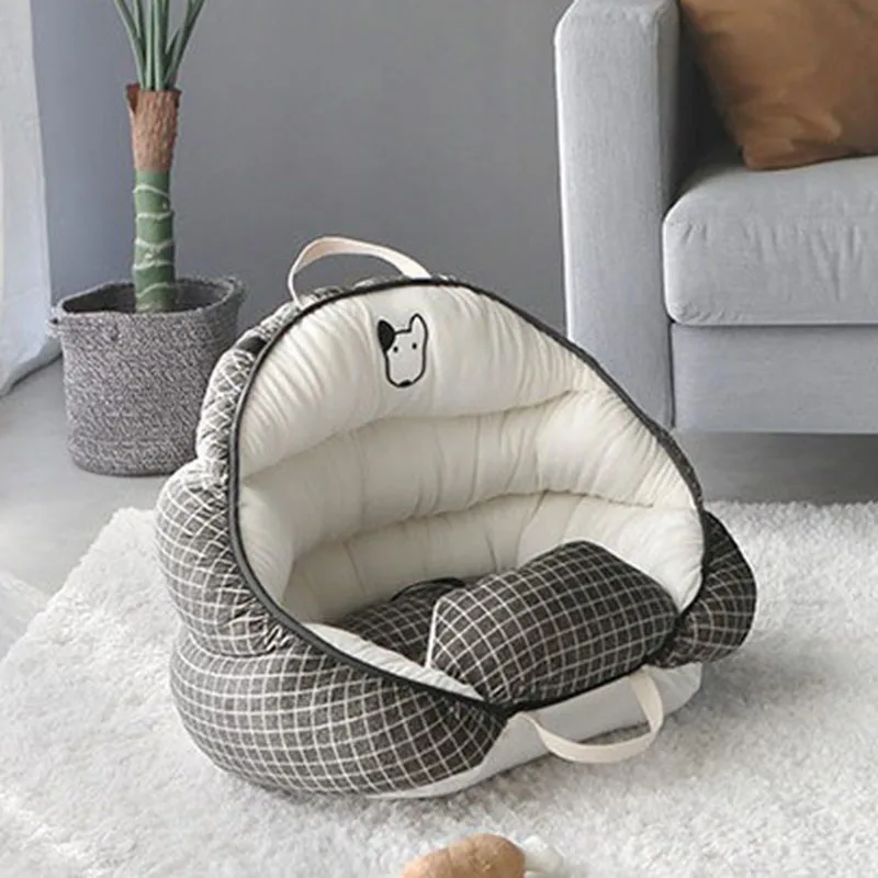 Super Confortabil Catifea Lână Mașină de Pat Câine Animal de casă Pat de Pisica Cuib Pisică Câine Non-alunecare Material de Bumbac