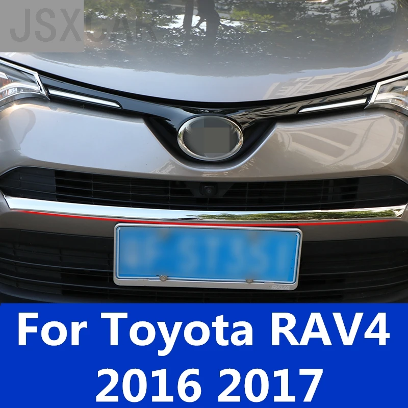 Bara de Aer de admisie Grila Ornamente Grila Fata Strip Center Curse Acoperi ABS Cromat 1buc Pentru Toyota RAV4 RAV 4 2016 2017