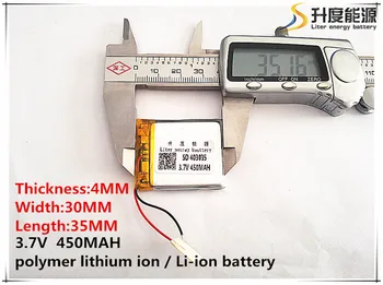 1buc [SD] 3.7 V,450mAH,[403035] Polimer litiu-ion / Li-ion pentru JUCĂRIE,POWER BANK,GPS,mp3,mp4,telefon mobil,vorbitor
