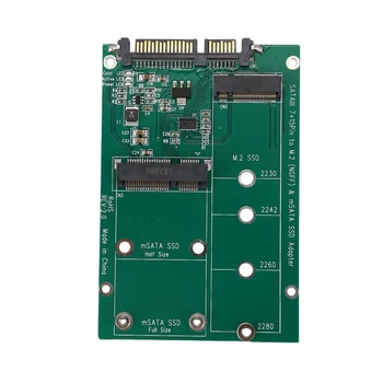 2 in 1 Mini PCI-E 2 Lane M. 2 Și mSATA SSD La SATA III 7+15 Pini Adaptorul