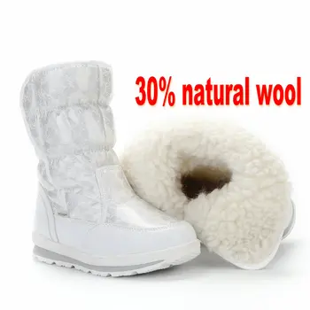 2019 vânzare Fierbinte Iarna Femei cizme de zăpadă Doamna cald blana fals pantofi de sex feminin alb Buffie brand la modă cizme anti-alunecare talpa