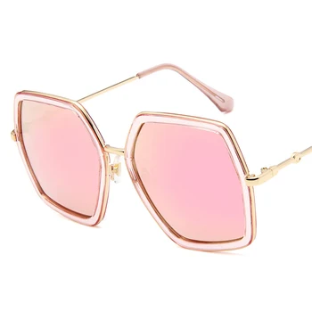 2020 Nou Supradimensionate Pătrat ochelari de Soare pentru Femei Brand de Lux de Designer de Epocă Roșu Verde Oglindă Ochelari de Soare Ochelari Superstar UV400