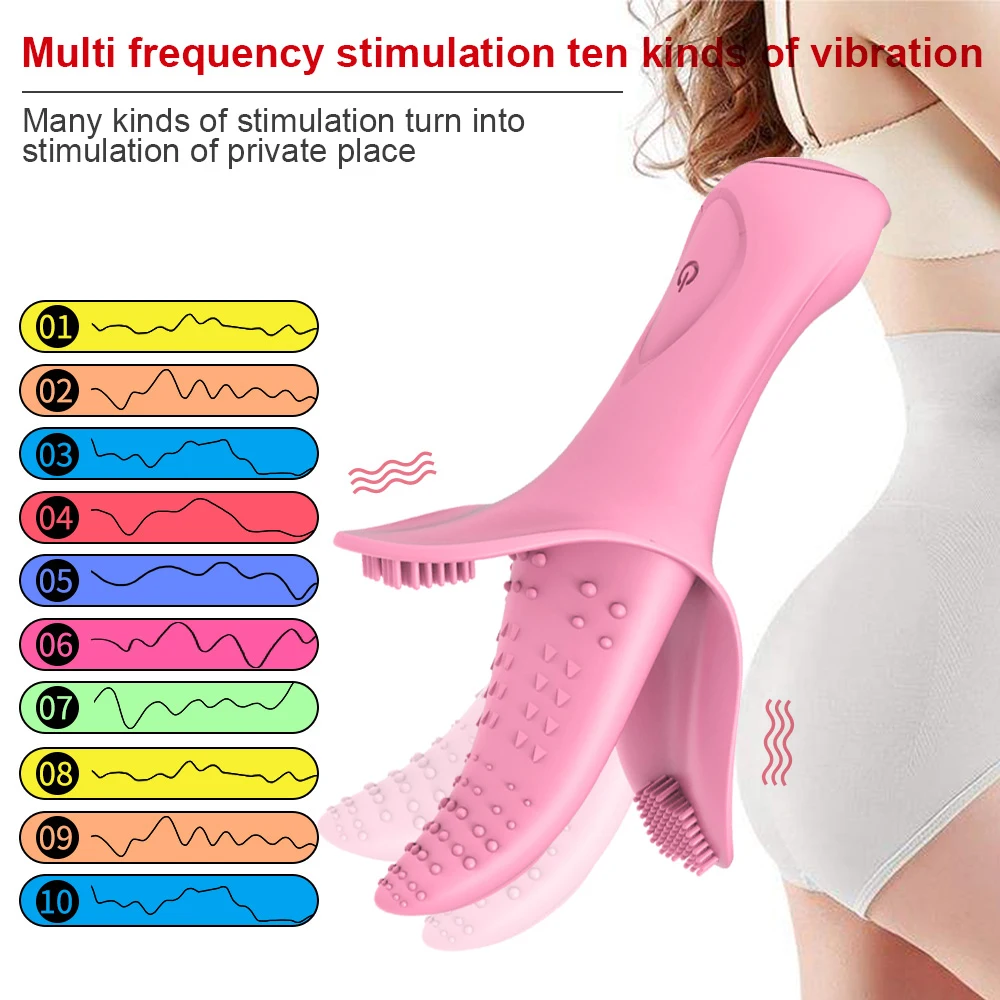 Vagine Lins VibratorFor Femei punctul G Stimulator Reîncărcabilă Limba Masaj Vibrator Cu 10 Viteze Clitoris cu Vibrator Adult Jucarii Sexuale