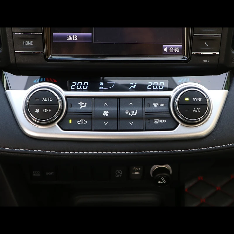 2013 14 15 16 17 2018 AC Aer Conditionat Consola centrala Comutator Capac Panou Ornamental Accesorii Auto ABS Mat pentru Toyota RAV4