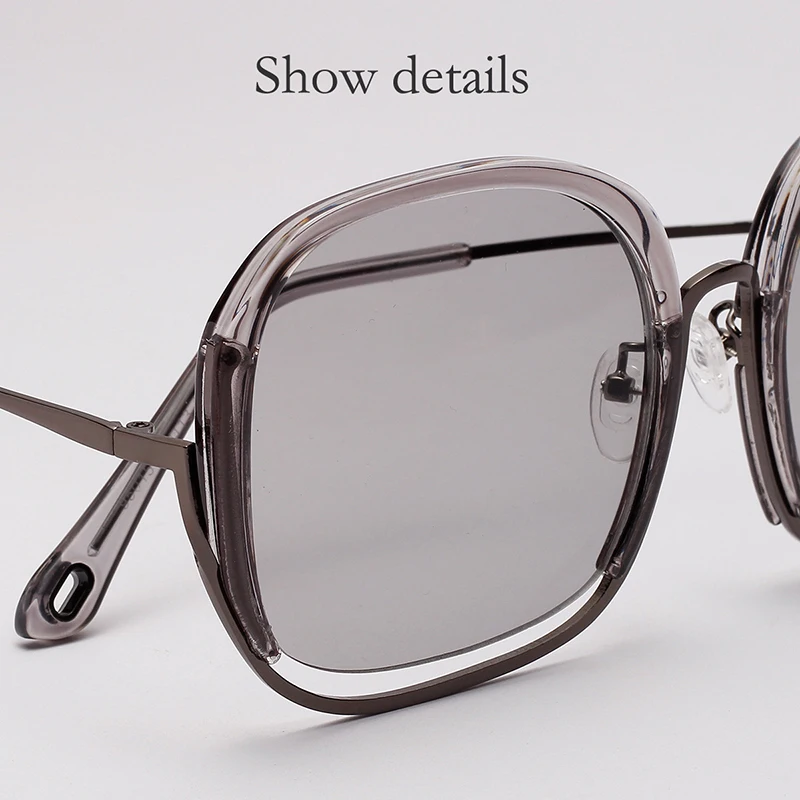 DRESSUUP Vara Ochelari Moda Transparent Portocaliu Pătrat ochelari de Soare pentru Femei la Modă, Ochelari de Soare Vintage Men Nuante
