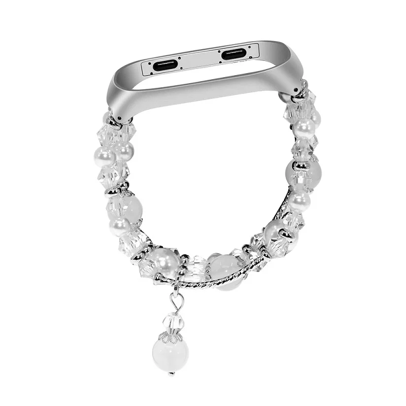 Doamna watchband Pentru Xiaomi Miband 5 4 3 Brățară Agat Cristal Bijuterii Stil Montre Femme Trupa Încheietura mâinii Correas De Reloj Mi Band 4