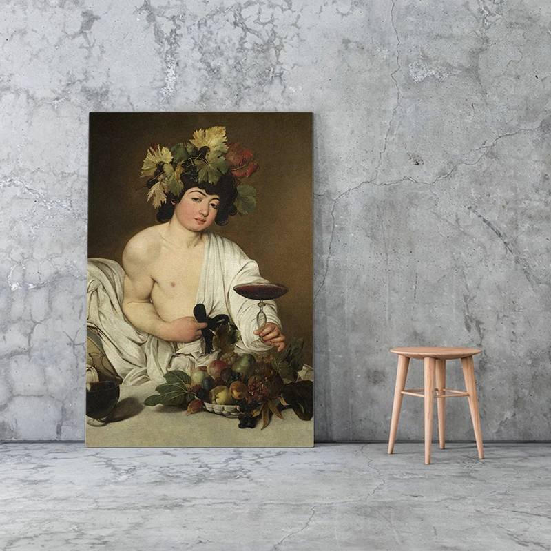Picturi Bacchus Caravaggio Capodopera de Arta de Perete Panza Modular Imagine HD de Imprimare Postere Nici un Cadru Pentru Living Decor Acasă