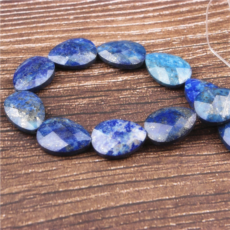 Lanli Taie picătură de apă lapis lazuli 16x16mm diy accesorii de producție Colier Cercei Bratara margele pandantiv lanț pulover