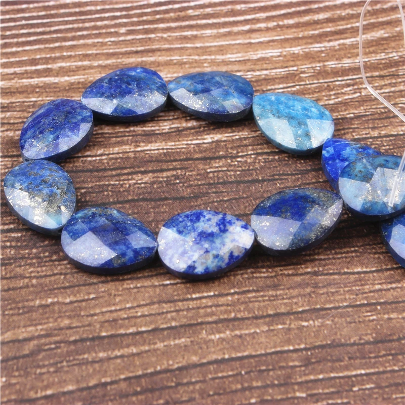 Lanli Taie picătură de apă lapis lazuli 16x16mm diy accesorii de producție Colier Cercei Bratara margele pandantiv lanț pulover