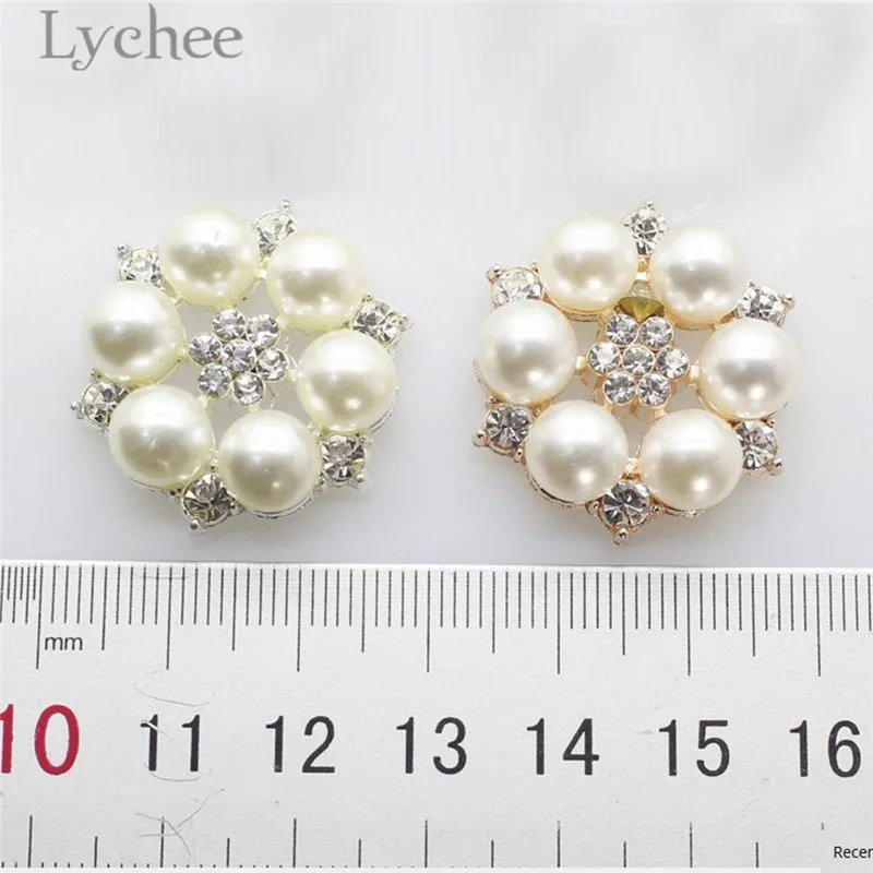Lychee Viața 10buc Simulat Butoane Perla de Cristal Stras Floare de Design Buton DIY Consumabile de Cusut Pentru Confectii