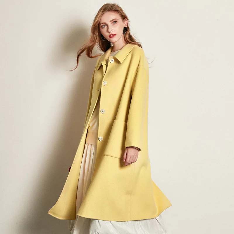 2020 haină de lână haina de iarna haina de capul femeii hanorace, paltoane pentru femei de haină de lână neagră