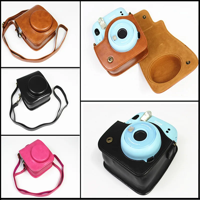 Potrivit pentru Fuji Polaroid instax mini 11 sac de aparat de fotografiat de protecție din piele de caz mini 11 shell