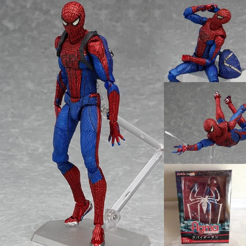 Marvel Figura Anime Spider-Man: Homecoming PVC Set de Jucării Figma #199 Avengers Acțiune Figural Model de Papusa Ironman, Hulk Figma Papusa