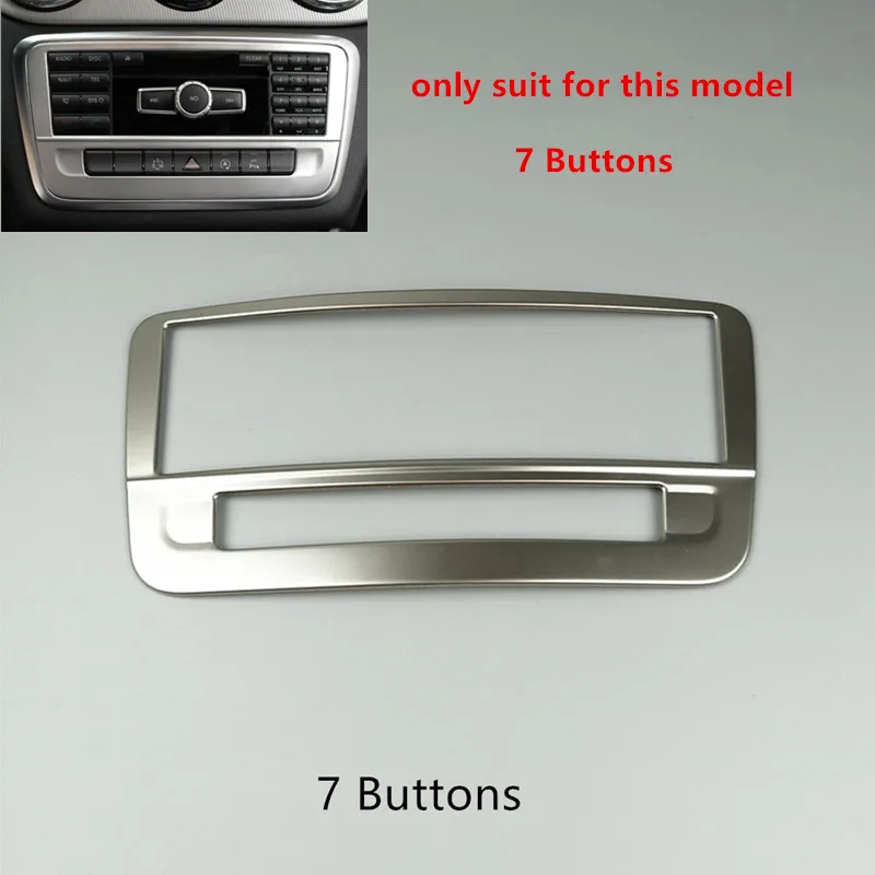 Argint Console Decorative din Oțel Inoxidabil Aer condiționat Cutie de Depozitare CD Panoul de Benzi de Acoperire Pentru Mercedes-Benz GLA, CLA-O Clasă