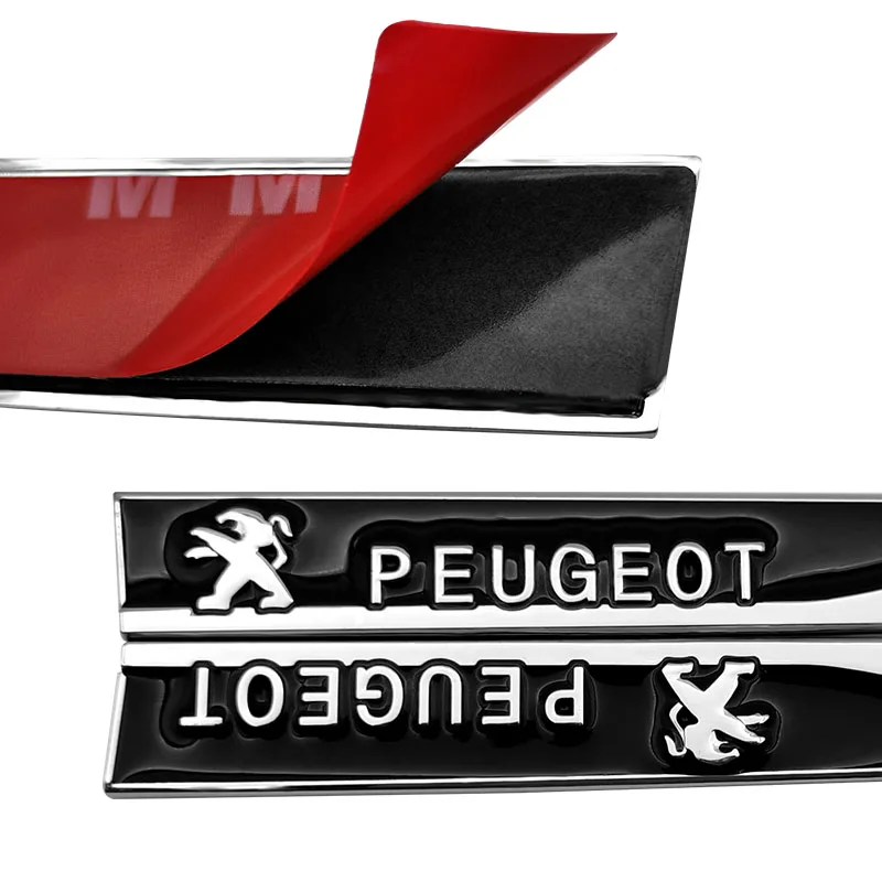 2 buc Metal Insigna 3D Autocolant Decal Logo-ul Aripile Laterale Pentru Peugeot 107 108 206 207 307 308 508 2008 3008 Stil de Styling Auto