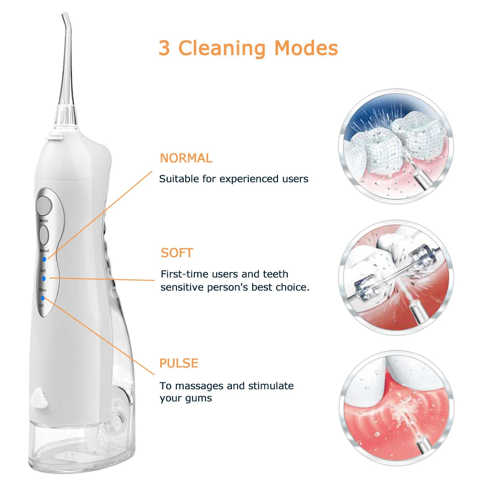 Irigator Oral Apa ața dentară Profitabilă Dentare Grija Jet 3 Moduri de Irigare Cleaner cu 4 Jet Sfaturi Dinte Instrument de Curățare