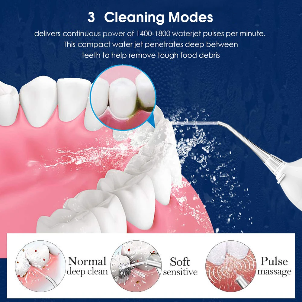 Irigator Oral Apa ața dentară Profitabilă Dentare Grija Jet 3 Moduri de Irigare Cleaner cu 4 Jet Sfaturi Dinte Instrument de Curățare