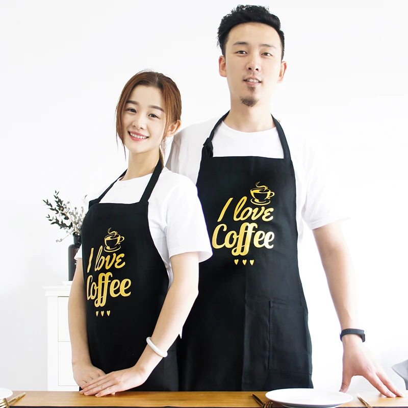 Caracteristici frige magazin de cafea șorț de bumbac lenjerie de artă din bumbac pentru bărbați personalitate creatoare bucătărie Americană moda coreeană