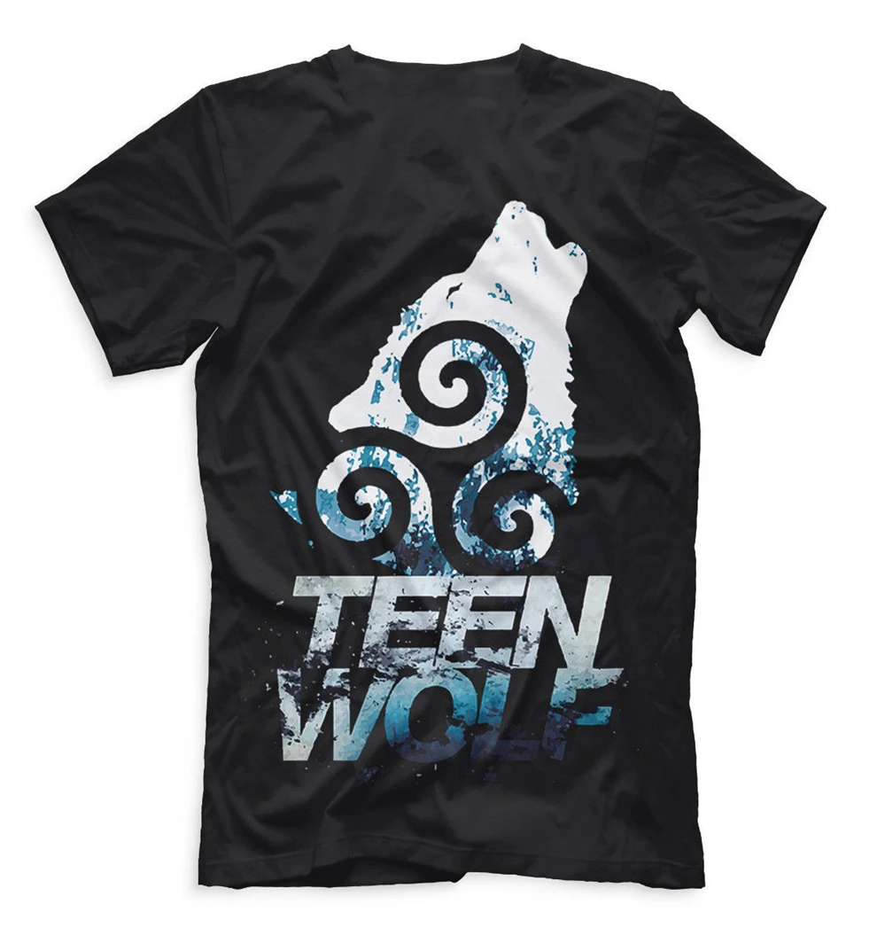 Teen Wolf Logo T-Shirt Serial Tv American Supranaturale Film Tee Tricou Tricou