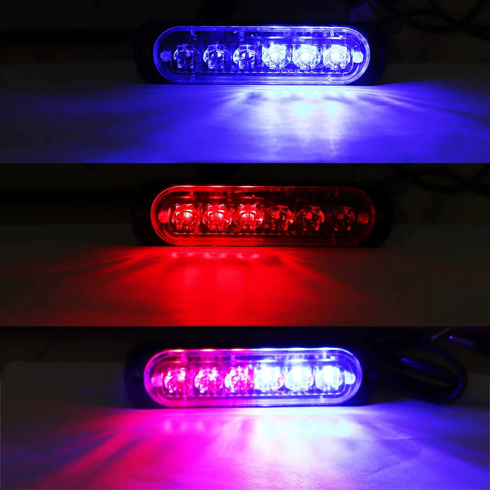 1 buc LED Strobe Lumina de Avertizare Grila Intermitent Defalcare Lumina de Urgență Motocicleta, Masina Camionul Far Lampa Semnal de Trafic de Lumină 12V