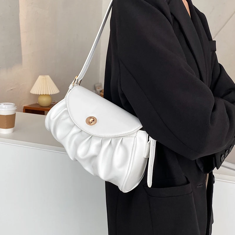 Elegant, Feminin Pliat geanta Subsuoară 2020 Noi de Moda de Înaltă calitate din Piele PU pentru Femei Geantă de mână de Designer Casual de Călătorie Saci de Umăr