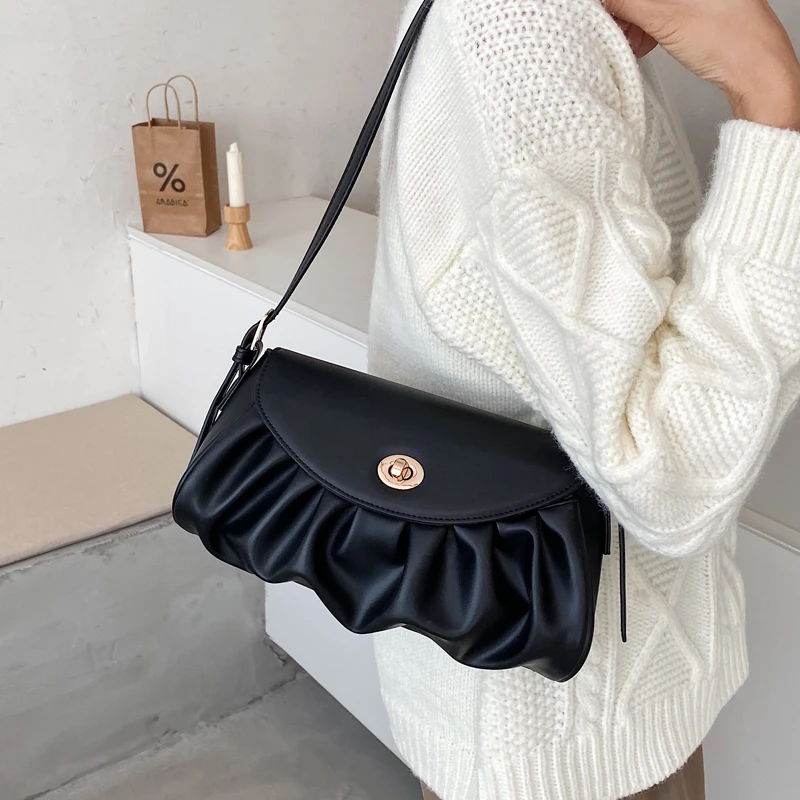 Elegant, Feminin Pliat geanta Subsuoară 2020 Noi de Moda de Înaltă calitate din Piele PU pentru Femei Geantă de mână de Designer Casual de Călătorie Saci de Umăr