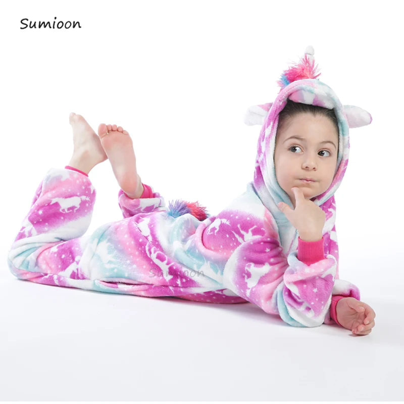 Kigurumi Costum pentru Copii Unicorn Pijamale Anime Panda cosplay Costum Licorne Trusou Copii Copii Salopete Unicornio Pijamas