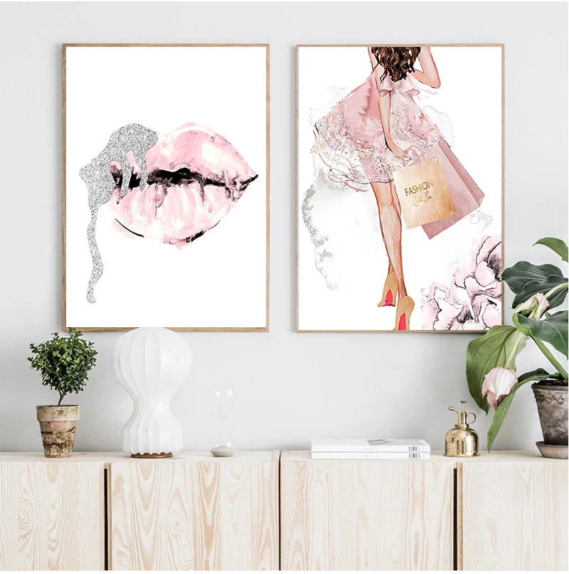 Panza pictura arta de perete decor imaginile pentru home design nordic peinture roz affiche parfum e si imprimeuri
