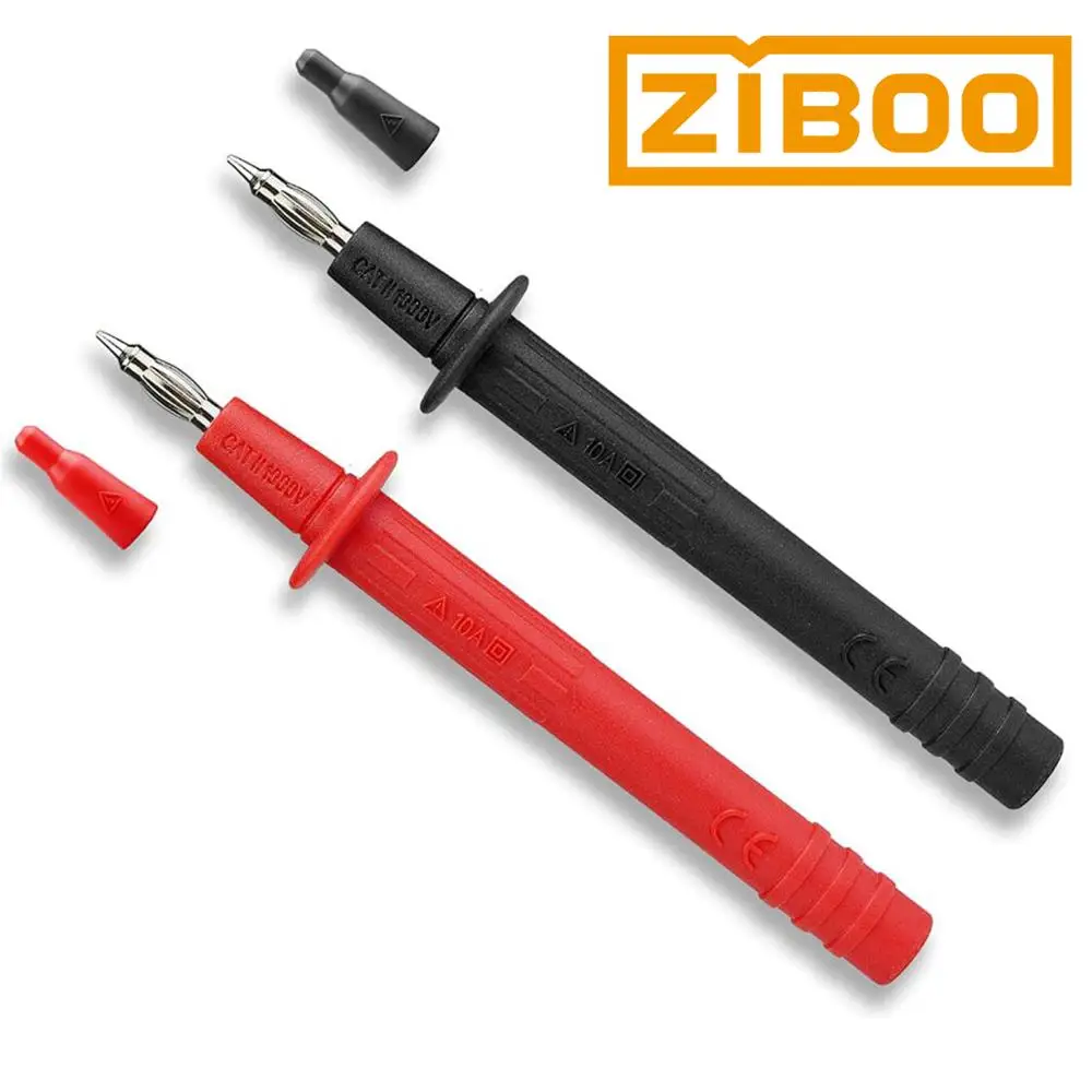 ZIBOO TP74 Felinar Sfat Test Sonda Set,cu Manta Izolată Lanterna Cap Sonda,de a Folosi pentru orice 4mm Banana Plug Testul de Plumb Extensii.