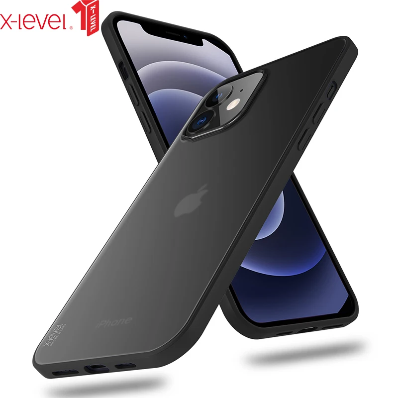 X-Nivelul Translucid Caz Pentru iPhone 12 Pro Max Greu PC-ul Mat Silicon Moale Marginea Înapoi Capacul Telefonului Pentru iPhone12 Mini Caz
