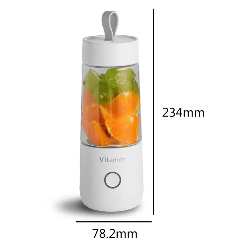 350/380ml 4 Lame, Storcator Portabil Cana USB Reîncărcabilă Blender Smoothie de Fructe de Legume Mixer de Soia ice Crusher masina de Tocat Carne