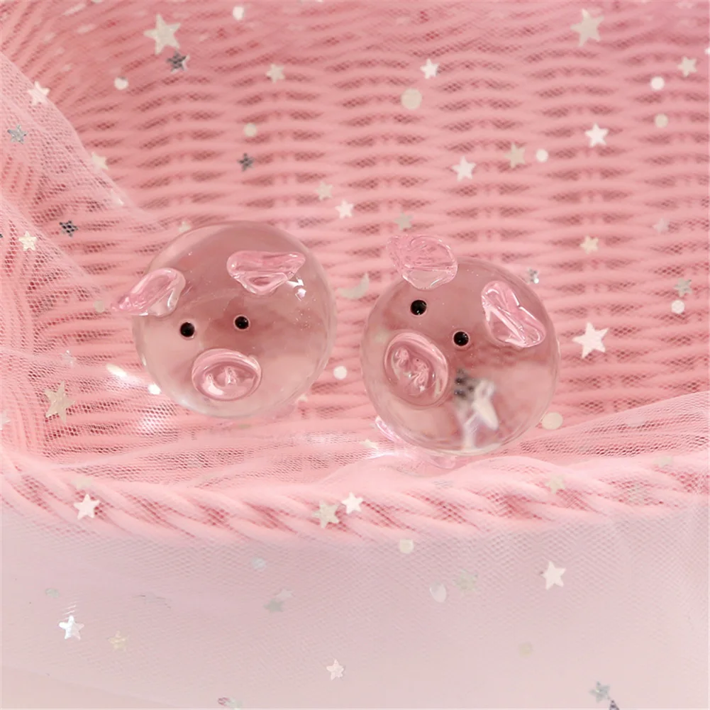 7Pcs Porc Drăguț Cristal Figurine Miniaturi lucrate Manual din Sticlă Animale de Companie Meserii Decor Acasă Cadouri pentru Copii de Culoare Aleatorii #W0