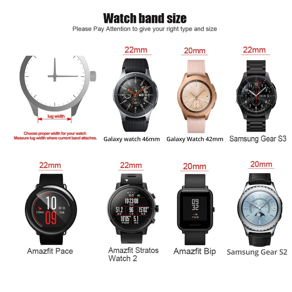 20mm 22mm Ceas Benzi pentru Samsung Galaxy watch 42 46mm pentru Amazfit Bip Ritmul Motor 360 din Oțel Inoxidabil, Curele de Viteze S3 S2 Classic