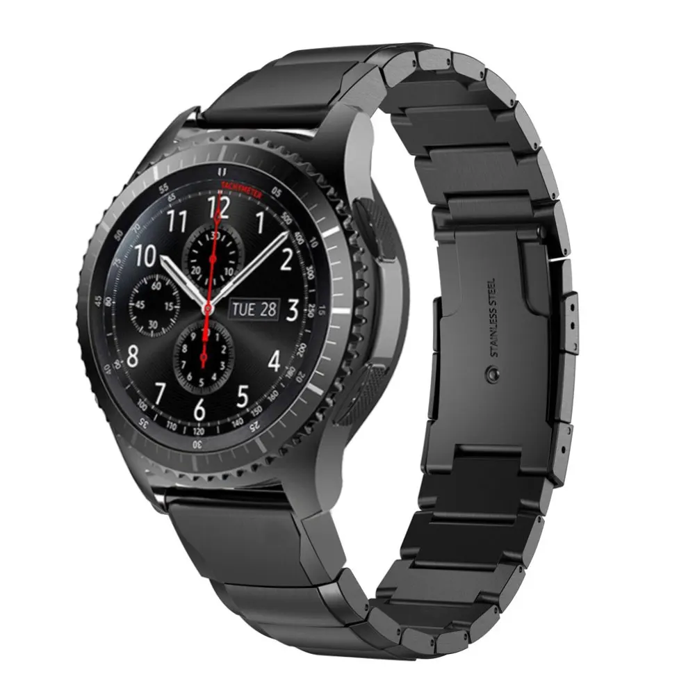 20mm 22mm Ceas Benzi pentru Samsung Galaxy watch 42 46mm pentru Amazfit Bip Ritmul Motor 360 din Oțel Inoxidabil, Curele de Viteze S3 S2 Classic