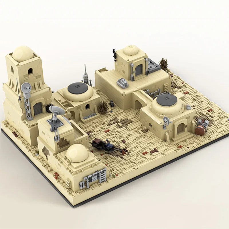 Steaua Spațiu Războaie Arhitectura Blocuri Tatooine Mos Eisley Deșert Cantina Modelul Street View Cărămizi Copii, Jucării DIY Cadou de Crăciun