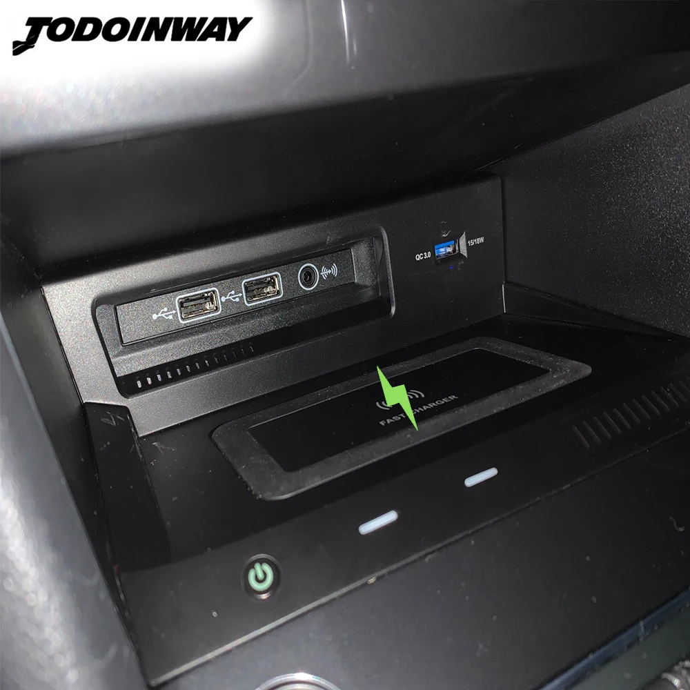 15W masina încărcător wireless pentru Volkswagen Tiguan MK2 2017 fără cablu de încărcare bord rapidă port usb pentru iphone se de încărcare rapidă placă