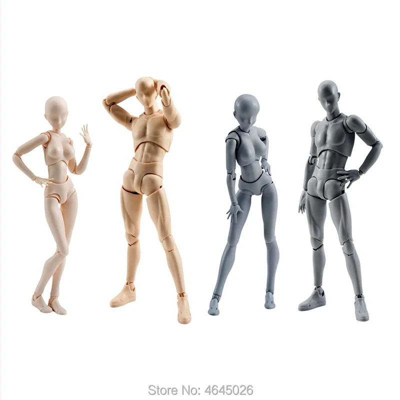 Figma CORPUL KUN PVC Figura de Acțiune CORPUL CHAN DX Set Arhetip Adult Papusa Gri Negru Culoare Figurina de Colectie Model de Jucărie 15cm