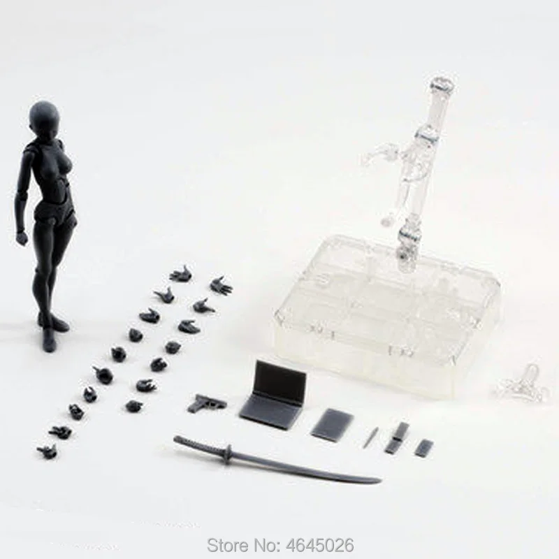 Figma CORPUL KUN PVC Figura de Acțiune CORPUL CHAN DX Set Arhetip Adult Papusa Gri Negru Culoare Figurina de Colectie Model de Jucărie 15cm