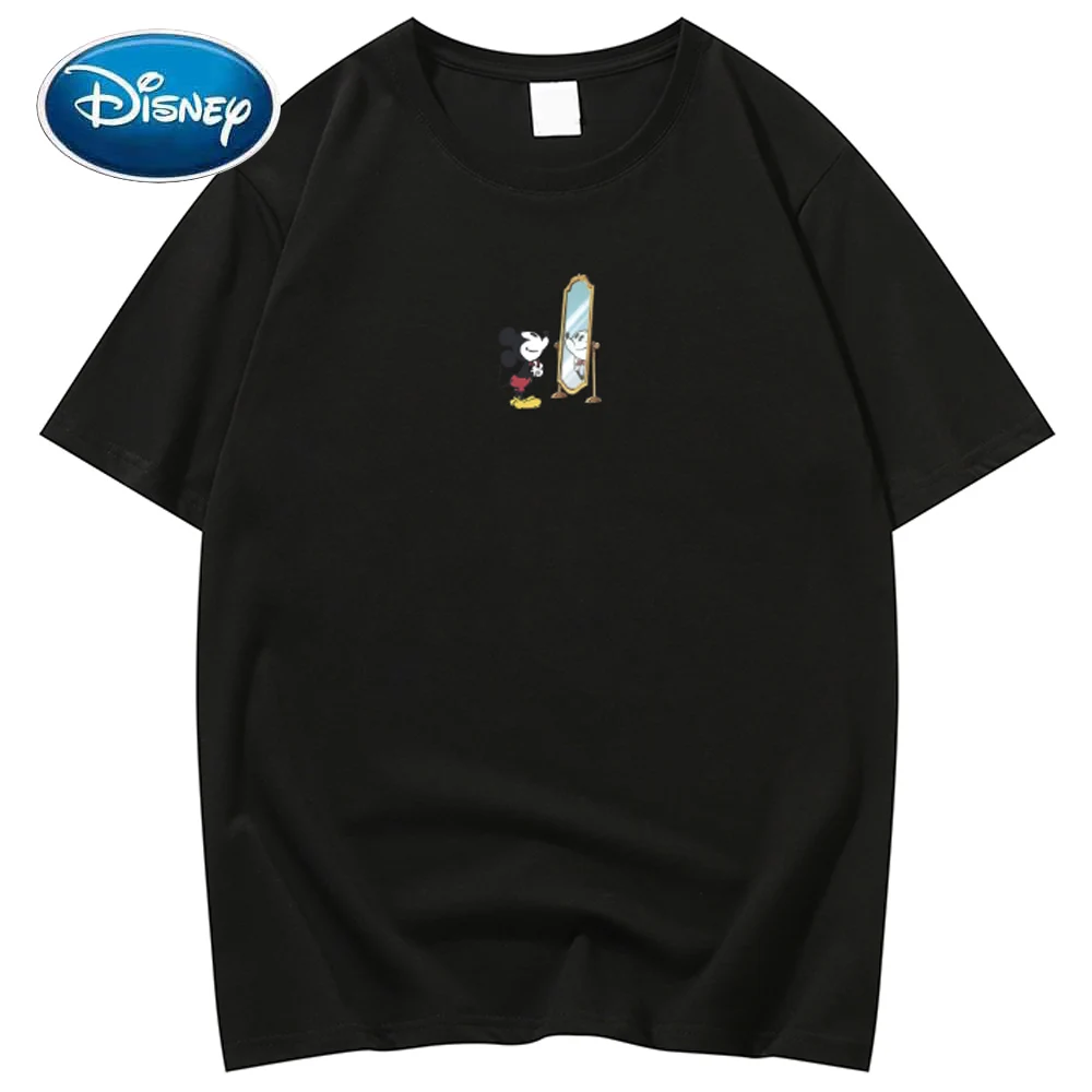 Disney Mickey Mouse Desene Animate De Imprimare T-Shirt Casual Moda Cuplurilor Unisex Femei O-Gât Pulover Cu Maneci Scurte Tee Topuri 10 Culori