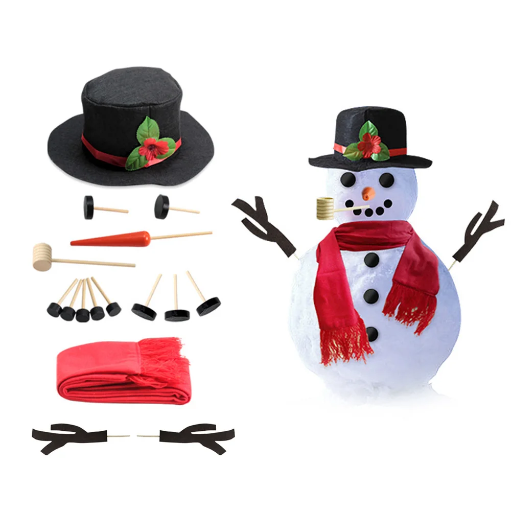 14/160cs Set de Simulare de Crăciun Snowman Dress Up Set Accesorii Amuzante de a Face oameni de Zăpadă Familie Tool Kit Decorativ Costum