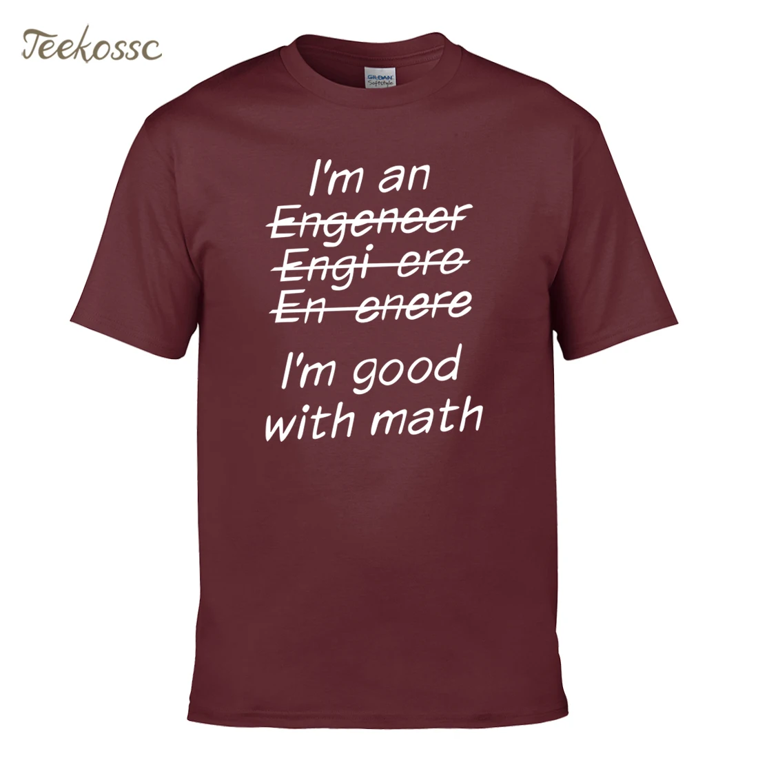 Scrisoare de Tricouri Sunt Inginer, sunt Bine Cu Matematica Pictat de Sus Teuri de Vară 2020 Mens Tricou O-neck Bumbac cu Maneci Scurte T-Shirt