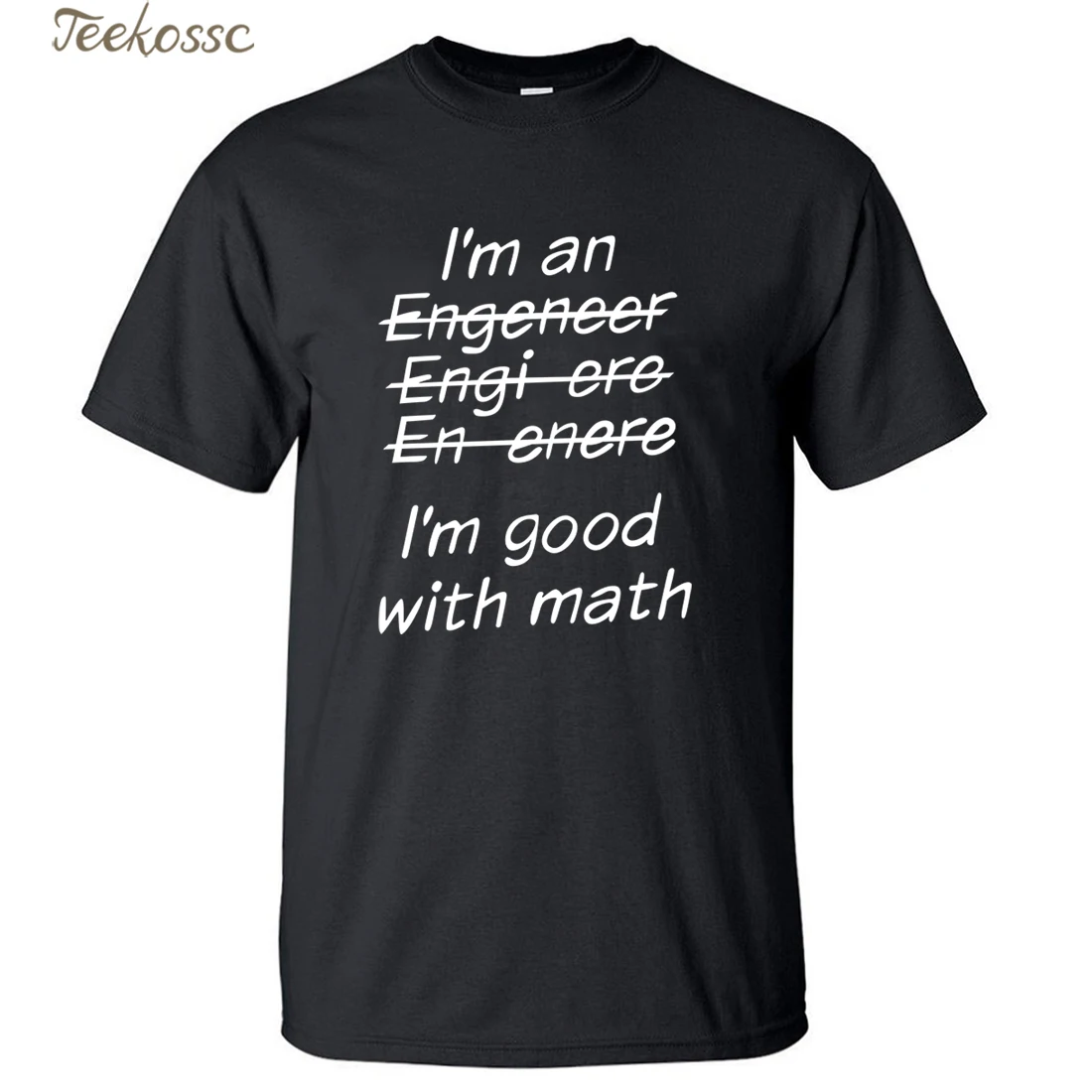 Scrisoare de Tricouri Sunt Inginer, sunt Bine Cu Matematica Pictat de Sus Teuri de Vară 2020 Mens Tricou O-neck Bumbac cu Maneci Scurte T-Shirt
