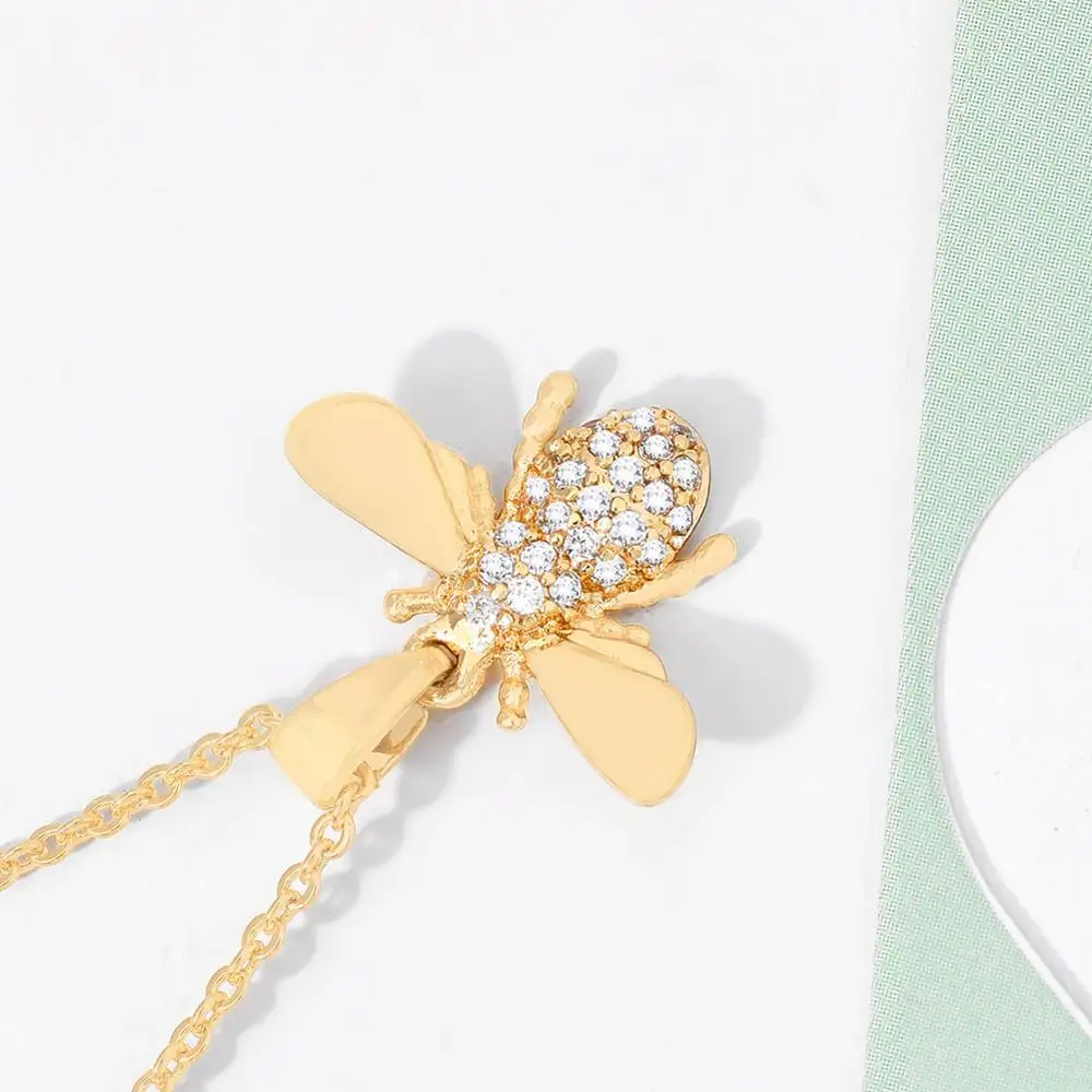 Cring la Modă Coco Colier Pandantiv Coliere pentru Femei de Moda de Albine Lanț de Aur de Culoare Placat cu Cupru Hot de Bijuterii Elegante 2020 Fete