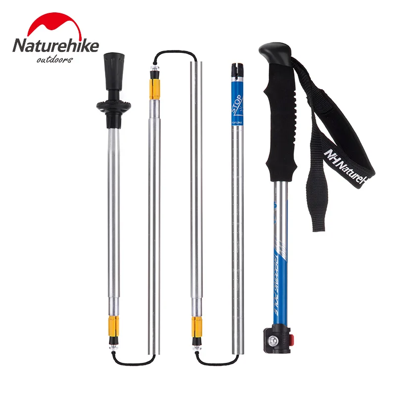 NatureHike ultrascurte baston pentru Drumeții Ultralight Bastoane Reglabile din Aluminiu Pliere Trestie NH Portabil Bastoane