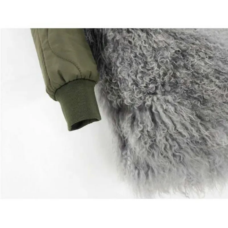 2020 Noua Moda de Mult Hanorac Jacheta de Iarna pentru Femei Lână Naturală Hanorac cu Guler Natural Mongolia Blana de Oaie Cald Gros Real haină de Blană