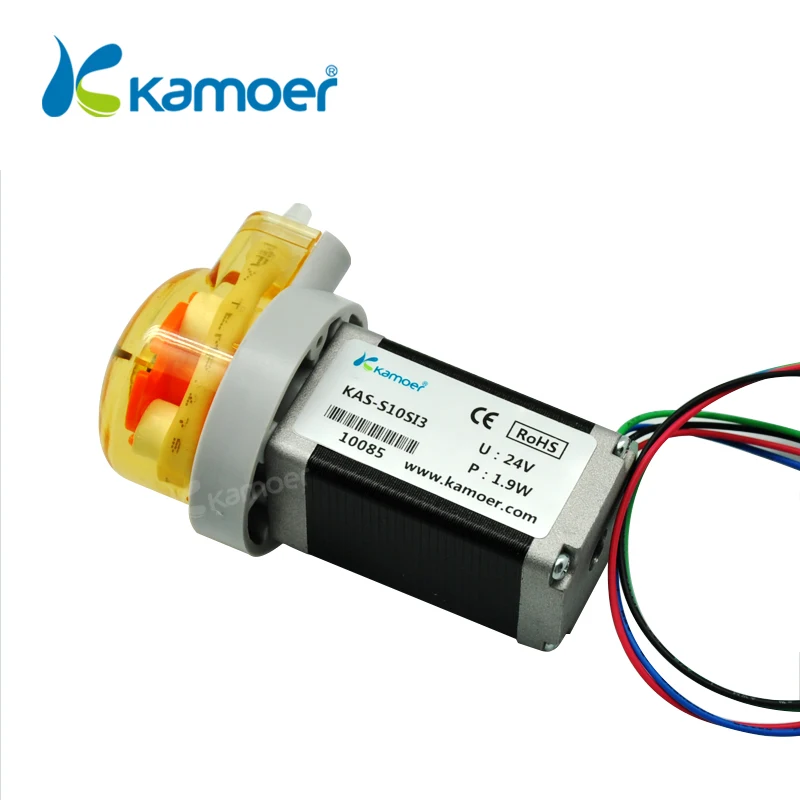 Kamoer 12V/24V KAS Mici Pompe de Dozare Pompa de Apa cu Motor pas cu pas, 3 Rotoare, Silicon/BPT Tub