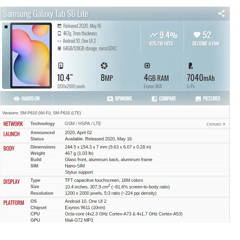 Pentru Samsung Tab S6 Lite SM P610 P615 2020 Eliberarea Inteligent Trifold Tableta Caz Pentru Galaxy Tab S6 Lite 10.4 Tableta caz +film Pen