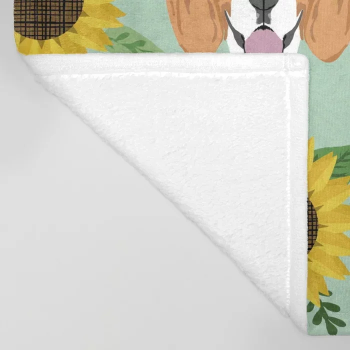 Floarea-soarelui Desene animate Aruncă pentru Canapea Copii Drăguț de Design Beagle Model Floarea-soarelui Pături Decoratiuni de Craciun Acasa Personalizate Pătură